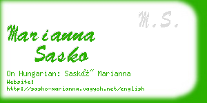 marianna sasko business card